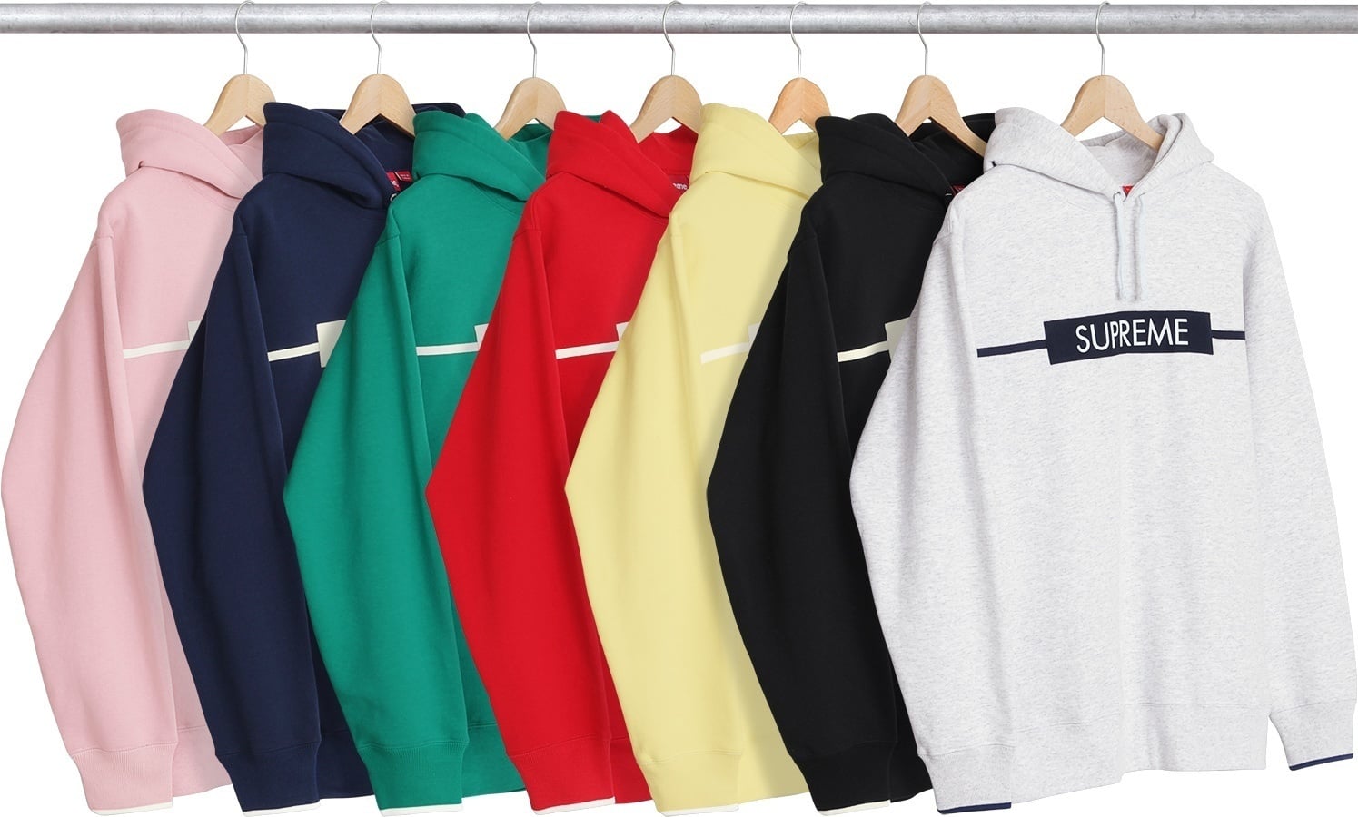 Chest Twill Tape Hooded Sweatshirt